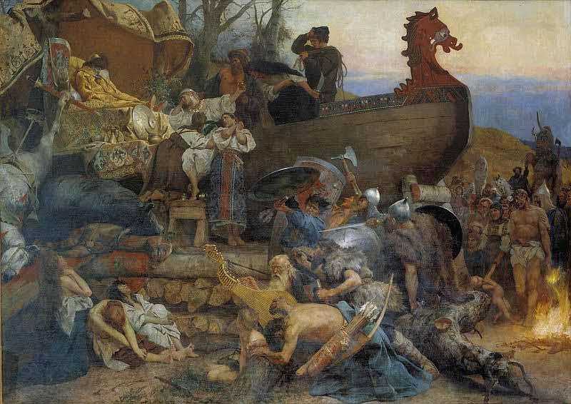Henryk Siemiradzki Burial of a Varangian Chieftain Germany oil painting art